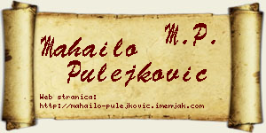 Mahailo Pulejković vizit kartica